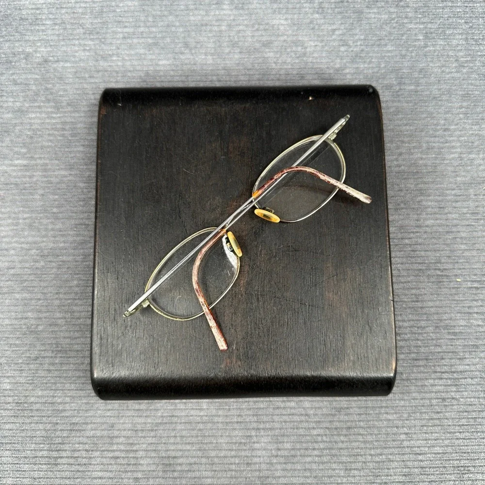 Vintage Oval Wire Frame Eyeglasses Metallic Minimalist Restoration Project